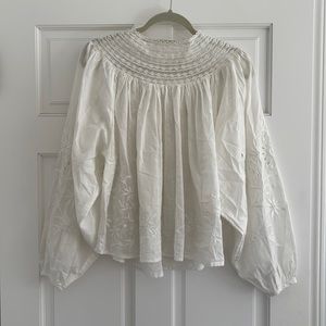 Love shack fancy white blouse (wear 2 ways!)